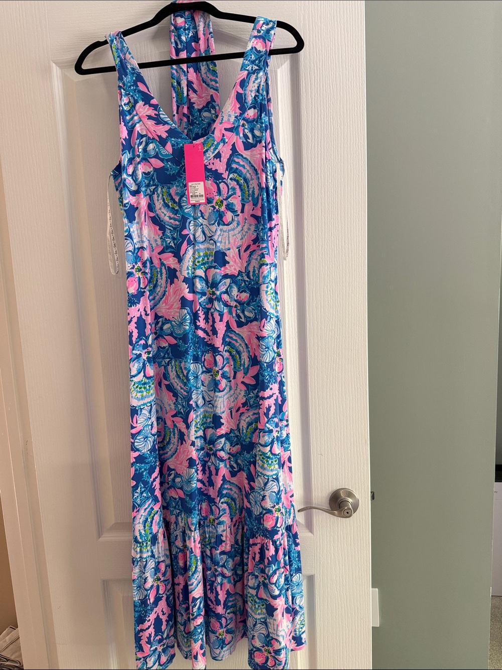 Lilly Pulitzer Girls Blue & Pink Floral Maxi One-Piece